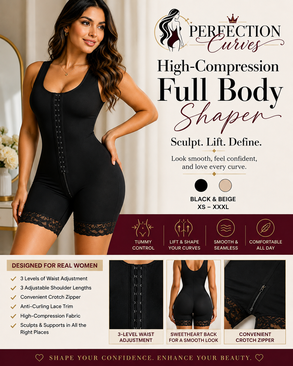 Perfection Curves High-Compression Full Body Shaper